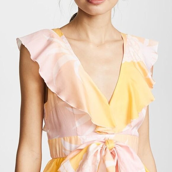 Cynthia Rowley Jet Set Floral Print dress with box Sz 2 in sunset - Picture 3 of 7